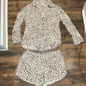 Soma Cool Nights pajama set - Pink and Black Pattern